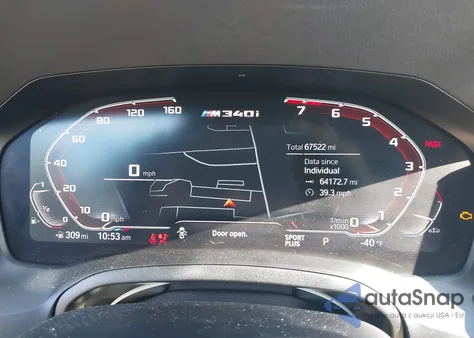 2020 BMW 3 Series M340I из США, поврежденный, VIN WBA5U7C05LFH92128